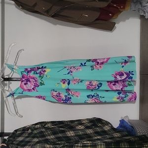 Blue floral dress